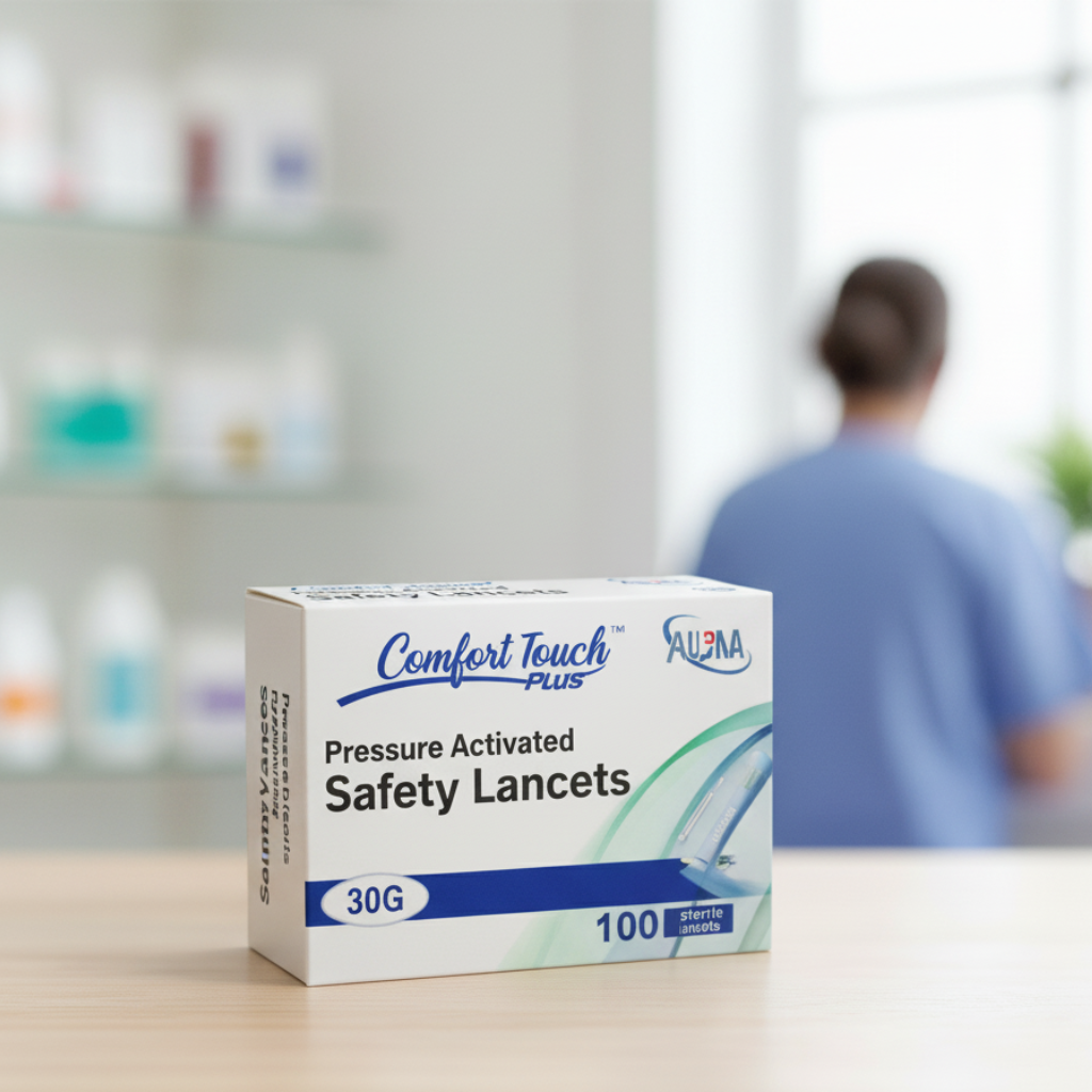 Pressure activated safety lancets