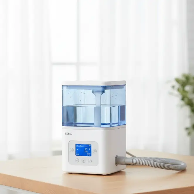 Medical grade cool mist humidifier with a transparent water tank and adjustable dial - Alfa Healthcare Supply