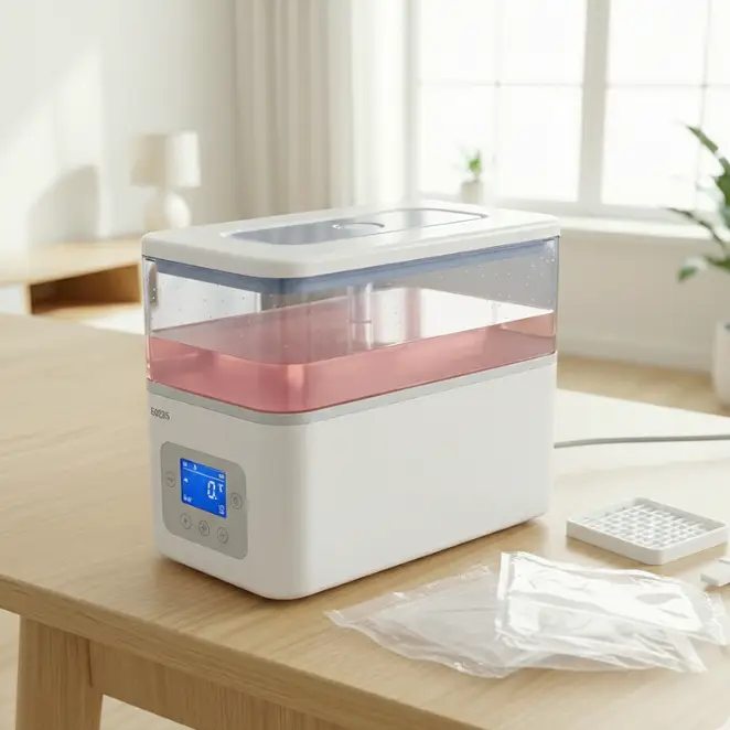 Therapeutic paraffin wax bath unit for feet and hands showing the aluminum tank - Alfa Healthcare Supply