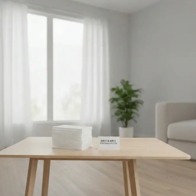 Showing the size difference between ResMed AirSense 10 and AirSense 11 disposable CPAP filters - Alfa Healthcare Supply.