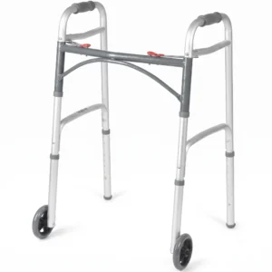 Drive-Medical-Two-Button-Folding-Walker-with-Wheels-–-Adjustable-Rolling-Walker