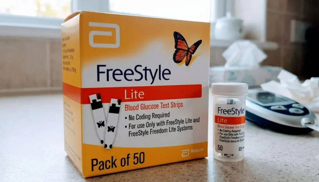 FreeStyle-Lite-Blood-Glucose-Test-Strips-Pack-of-50-to-Everyday-Blood-Glucose-Testing