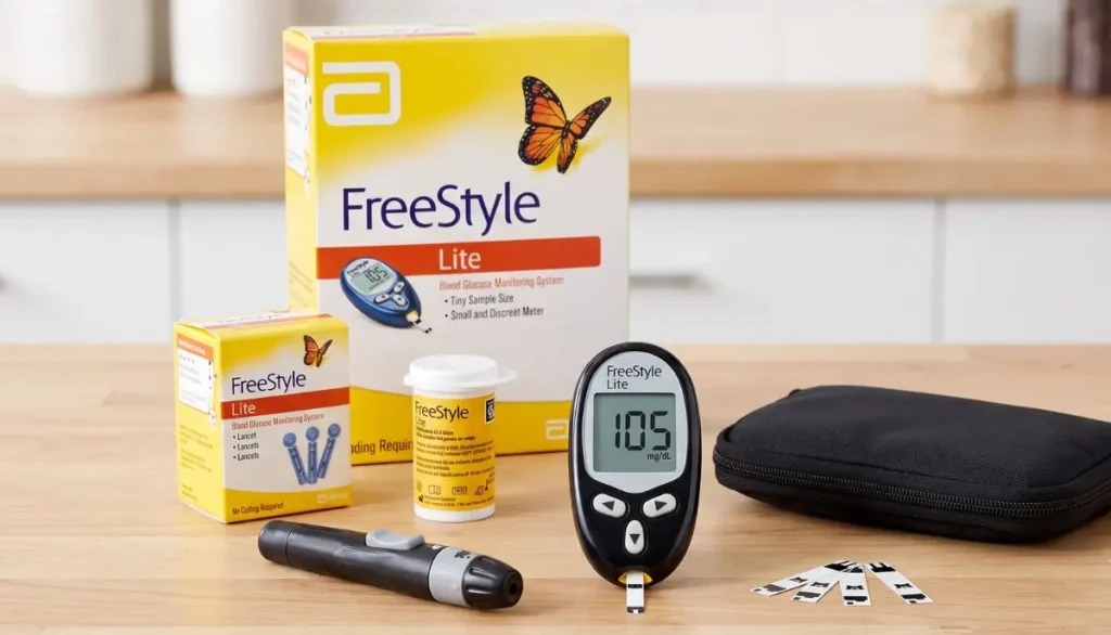 FreeStyle-Lite-Blood-Glucose-Monitoring-System-Details-to-Features-Testing-and-Everyday-Use